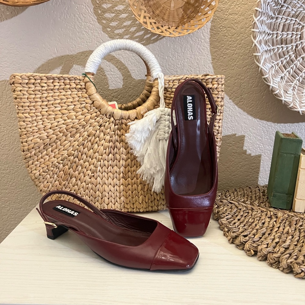 ALOHAS Women's Burgundy Heels